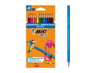 Kleurpotloden BicKids Tropicolors assorti blister à 12 stuks
