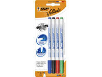 Whiteboardmarker Bic Velleda 1721 rond fijn assorti blister à 4 stuks