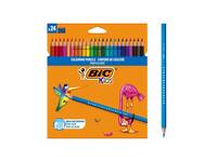 Kleurpotloden BicKids Tropicolors assorti blister à 24 stuks