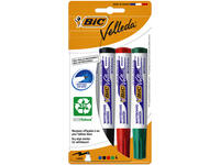Whiteboardmarker Bic Velleda 1704 rond large assorti blister à 4 stuks
