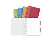 Schrift Adoc A5 ruit 5x5mm 144 pagina's 90gr met 5 tabbladen assorti