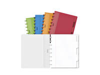 Schrift Adoc A5 ruit 4x8mm 144 pagina's 90gr met 5 tabbladen assorti