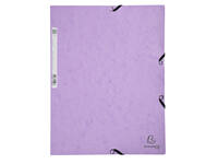 Elastomap Exacompta Aquarel A4 3 kleppen 400gr glanskarton lila
