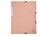 Elastomap Exacompta Aquarel A4 3 kleppen 400gr glanskarton roze