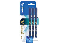 Rollerpen PILOT V-Ball 07 medium blauw blister à 3 stuks