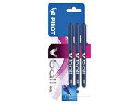 Rollerpen PILOT V-Ball 05 fijn blauw blister à 3 stuks