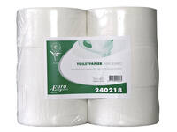 Toiletpapier Euro Products Q5 jumbo klein recycled 2-laags 180m wit 240218