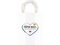 Tas met handvat Folia kraftpapier 110gr 18x21x8cm 20 stuks wit
