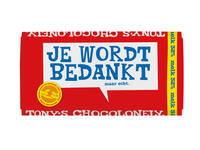 Chocolade Tony's Chocolonely melk bedankt reep 180gr