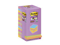 Memoblok Post-it Super Sticky 654 76x76mm color 16 stuks