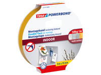 Montagetape tesa® Powerbond Indoor dubbelzijdig 5mx19mm wit