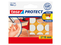 Beschermvilt tesa® Protect anti-kras  Ø18mm wit 16 stuks