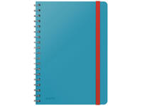 Notitieboek Leitz Cosy B5 160blz 100gr spiraal lijn blauw