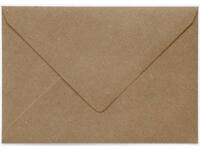 Envelop Papicolor EA5 156x220mm recycled kraft bruin pak à 6 stuks
