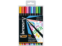 Fineliner Bic Intensity fijn assorti pak à 10 stuks