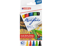 Acrylmarker edding e-5100 medium basis assorti set à 5 stuks