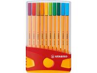 Fineliner STABILO point 88 ColorParade rollerset geel/rood F ass 20st