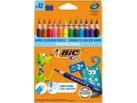 Kleurpotloden BicKids Evolution ecolutions triangle assorti 12 stuks