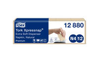 Servet Tork N4 Xpressnap Premium 1/2 vouw 2-laags 213x165mm 1000 vel naturel 12880