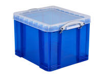 Opbergbox Really Useful 35 liter 480x390x310mm transparant blauw