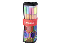 Fineliner STABILO point 88/25 Arty rollerset zwart fijn ass 25st