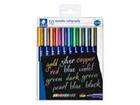 Kalligrafiepen Staedtler metallic etui à 10 kleuren