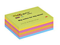 Memoblok Post-it 8645 Super Sticky 203x153mm assorti 6 stuks