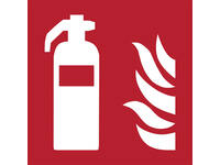 Pictogram bordje Djois Brandblusser 150x150mm rood