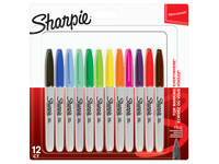 Viltstift Sharpie rond fijn assorti blister à 12 stuks