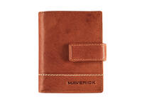Kaarthouder Maverick Rough Gear super compact RFID leer cognac