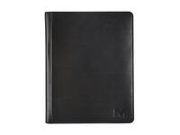 Schrijfmap Maverick All Black A5 inclusief schrijfblok leer zwart