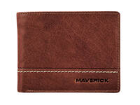 Portemonee Maverick Rough Gear compact kleingeldvak RFID leer bruin