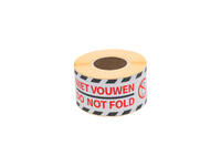 Waarschuwingsetiket Rillprint 46x125mm do not fold wit 250 stuks