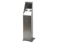 Asbak staand Vepa Bins zuil vrijstaand RVS 31025411