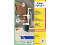 Etiket Avery L3415 rond 40mm wit 2400 stuks