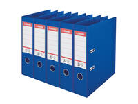 Ordner Esselte No.1 72mm PP 30% gerecycled folie Multipack blauw 5 stuks