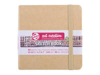 Schetsboek Talens Art Creation 80 witte vellen 140gr 120x120mm kraft
