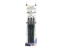 Brushpen Pentel XSESP15 zwart blister à 3 stuks