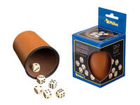 Dobbelbeker Tuckers Fun Factory kunstleer incl 6 dobbelstenen