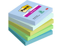 Memoblok Post-it 654 Super Sticky 76x76mm Oasis 5 stuks