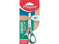 Kinderschaar Maped Smiling Planet 12cm rechtshandig bruin/groen