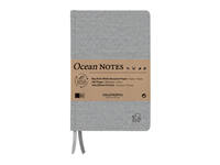 Notitieboek Aurora Ocean A5 192blz lijn 80gr linnenstructuur kaft grijs