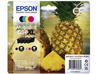 Inktcartridge Epson 604XL T10H64 zwart + 3 kleuren
