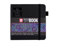 Schetsboek Sakura 80 zwarte vellen 140gr 120x120mm zwart