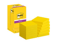 Memoblok Post-it 654 Super Sticky 76x76mm ultrageel 12 stuks