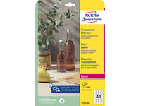 Etiket Avery L7781-25 45.7x25.4mm transparant 1000 stuks