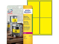Etiket Avery L6127-20 99.1x139mm geel 80 stuks