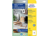 Etiket Avery LR3483-10 105x148mm recycled wit 40 stuks