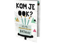 Uitnodiging Cake 13.5x9cm