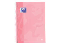 Notitieboek Oxford Touch Europeanbook A4+ 4-gaats lijn 160 pagina's pastel roze